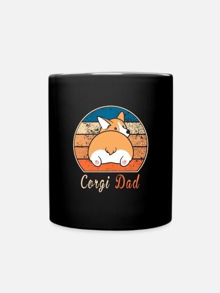 Corgi Dad Rétro Vintage Corgi Dad - Mug uni - noir