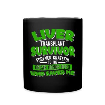 Conception de donneur d’organes transplantés hépatiques - Mug uni - noir - Devant
