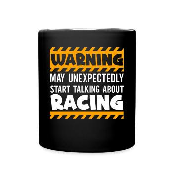 Racetrack Race Car Racing Autosport - Full Colour Mug - black - Front