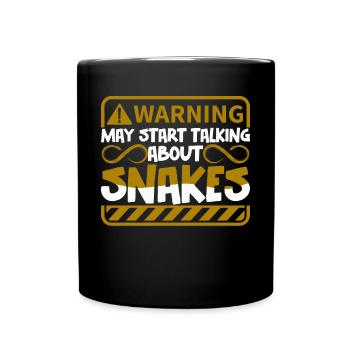 Schlangenbesitzer Schlangenliebhaber Schlangen - Tasse einfarbig - Schwarz - Vorne