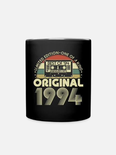 Original 1994 Jahrgang Vintage Geburtstag Retro - Tasse einfarbig - Schwarz