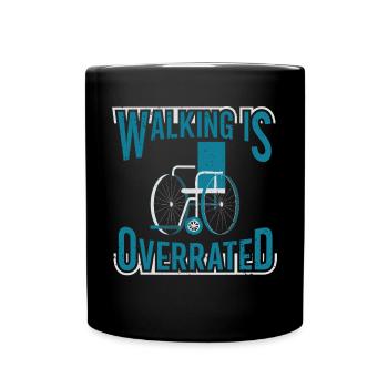 Rollstuhl Beinamputation Bewusstsein Amputation - Tasse einfarbig - Schwarz - Vorne