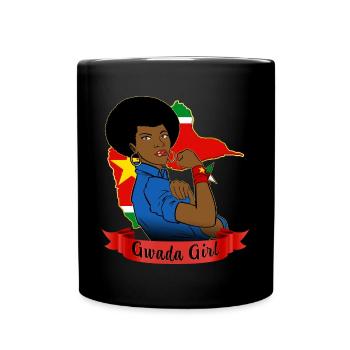 Gwada girl Guadeloupe Femme Forte - Mug uni - noir - Devant