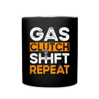 Drag Racing Drag Racer Autorennen - Tasse einfarbig - Schwarz - Vorne