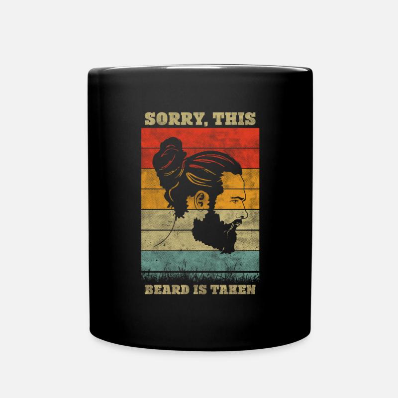 Beard Valentine's Day Bearded Gift - Full Colour Mug - black
