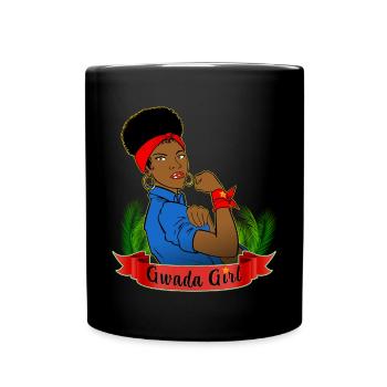A strong Guadeloupean woman - Full Colour Mug - black - Front