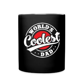 World's Coolest Dad Promoted to Father - Full Colour Mug - black - Front