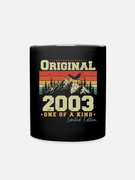 Original 2003 Vintage Jahrgang Retro Geburtstag - Tasse einfarbig - Schwarz