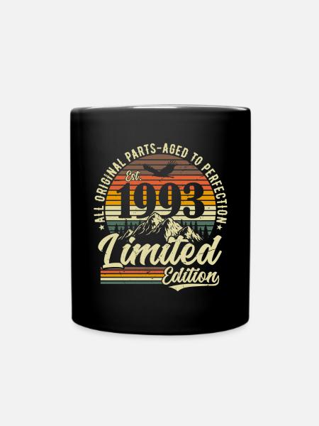 1993 Vintage Born Vintage Retro Birthday - Mug uni - noir