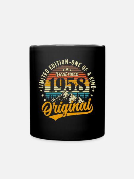 1958 Vintage Vintage Retro Cadeau d’anniversaire - Mug uni - noir