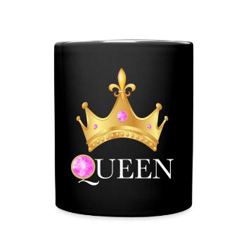 Queen Précieuse Cadeau Fille Ou Femme - Mug uni - noir - Devant