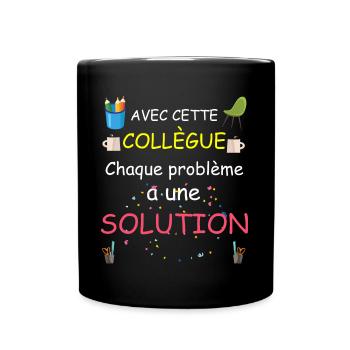 Collègue Femme Humour Partenaire De Travail - Mug uni - noir - Devant