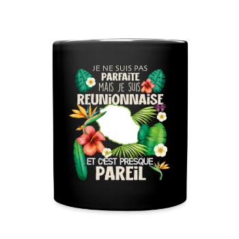 Femme Réunionnaise Parce Qu'elle le Vaut Bien - Mug uni - noir - Devant