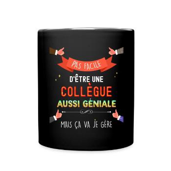 Collègue Géniale Femme Géniale - Mug uni - noir - Devant