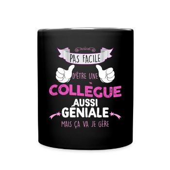 Collègue Géniale Et Amie Cool Cadeau Humour - Mug uni - noir - Devant