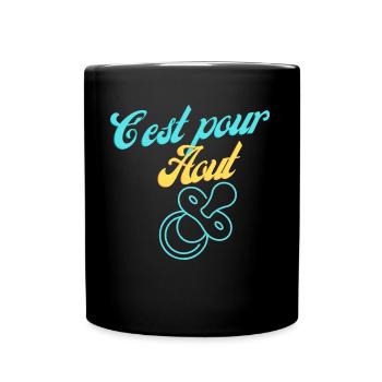 En Attente d'Un Été Magique : Bébé Arrive en Août - Mug uni - noir - Devant