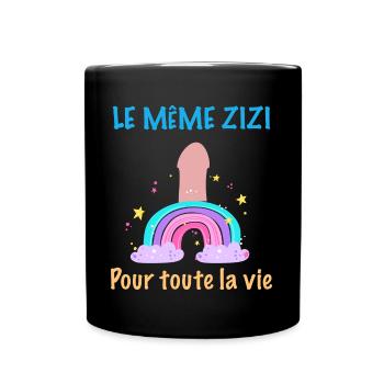 Cadeau EVJF Humoristique Le Meme Zizi Mariage - Mug uni - noir - Devant