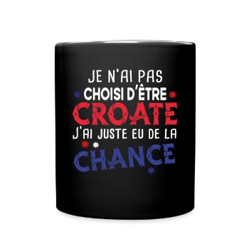 Croate Croatie Europe Cadeau Pays Humour Dubrovnik - Mug uni - noir - Devant