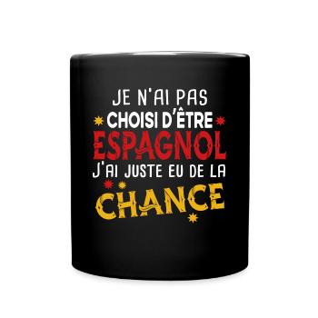 Espagnol Espagne Homme Chance Cadeau Pays Humour - Mug uni - noir - Devant