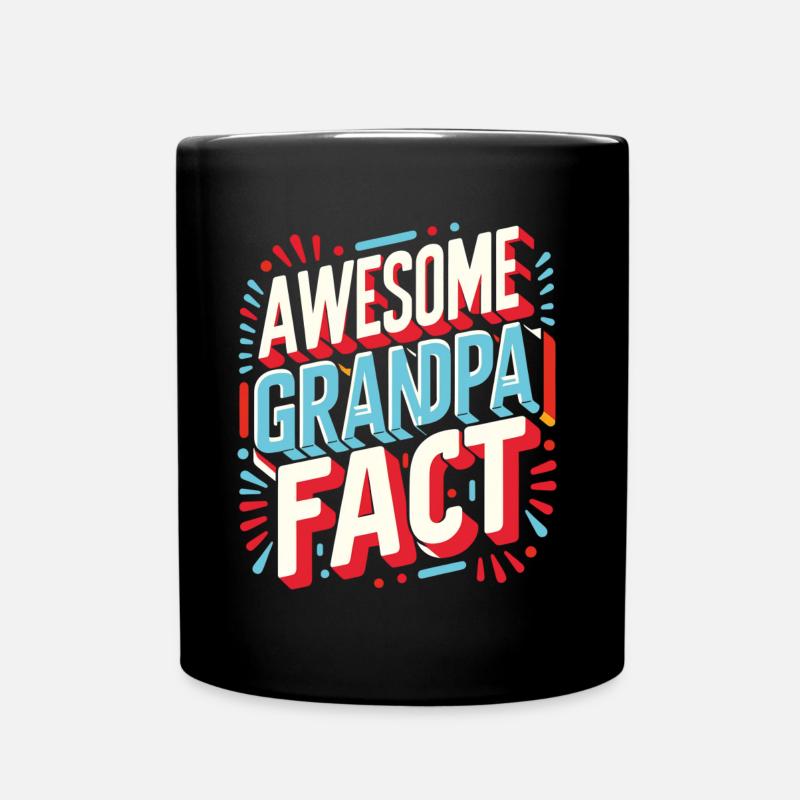 Grandpa Best Angler Baker Buddy Buddy - Full Colour Mug - black