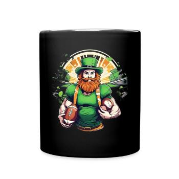 St. Patrick’s Day Shamrock Football américain - Mug uni - noir - Devant