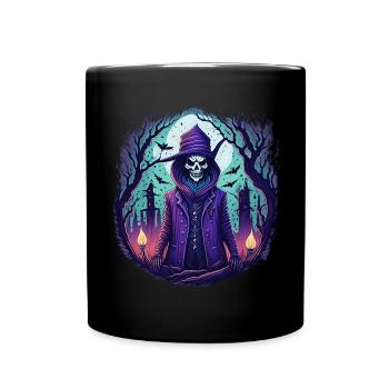 Gruseliges Halloween-partykostüm Zombie - Full Colour Mug - black - Front