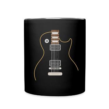 Electric Guitar | Les Paul, Band, Concert - Full Colour Mug - black - Front