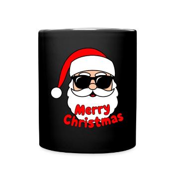 Joyeux Noël Glacière Père Noël - Mug uni - noir - Devant