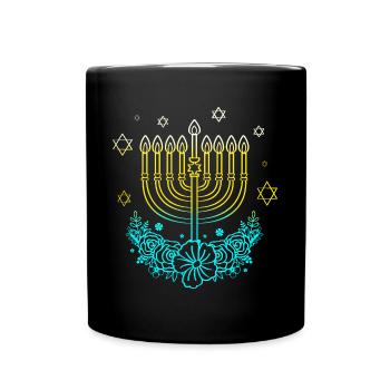 Chanukkah Hanukkah Hanukah Menorah - Tasse einfarbig - Schwarz - Vorne
