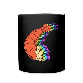 Crabe, Fruits de mer, Crevettes, Langouste - Mug uni - noir - Devant