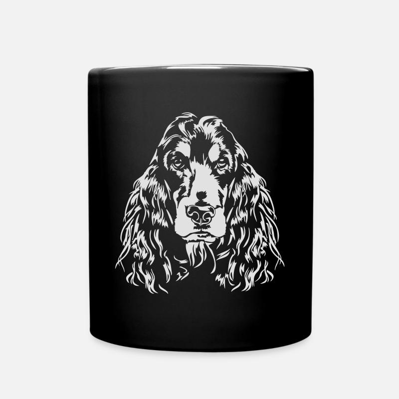 COCKER SPANIEL Hundeportrait Wilsigns - Tasse einfarbig - Schwarz
