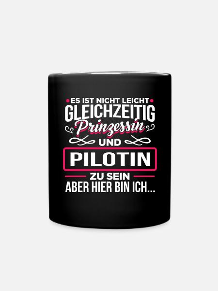 PILOTIN - Prinzessin - Tasse einfarbig - Schwarz