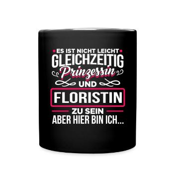 FLORISTIN - Prinzessin - Tasse einfarbig - Schwarz - Vorne