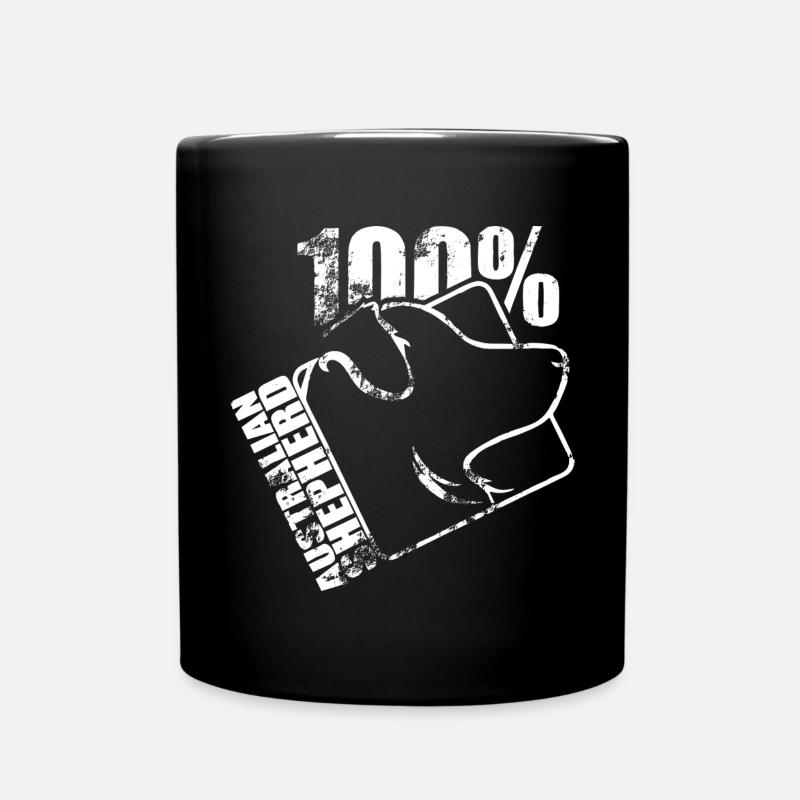AUSTRALIAN SHEPHERD 100 - Tasse einfarbig - Schwarz