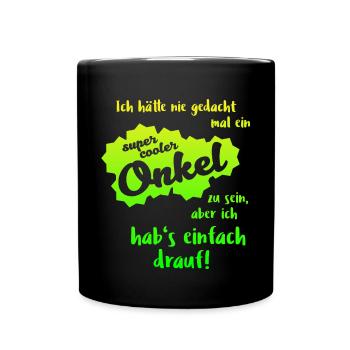Onkel - Super Cool - Tasse einfarbig - Schwarz - Vorne