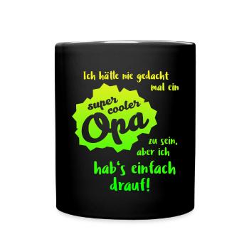 Opa - Super Cool - Tasse einfarbig - Schwarz - Vorne