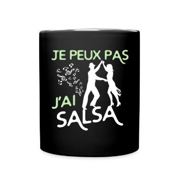 Danse Salsa - Mug uni - noir - Devant