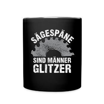 Sawdust men glitter joiner gift - Full Colour Mug - black - Front