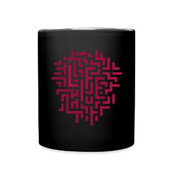Leben - Tasse einfarbig - Schwarz - Vorne