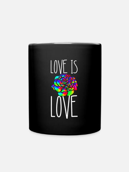 Gay Pride LGBT LGBTQ CSD Schwul Bi Geschenkidee - Tasse einfarbig - Schwarz