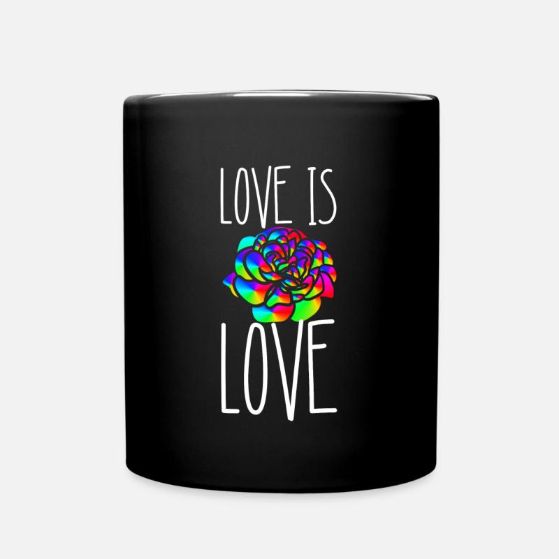 Gay Pride LGBT LGBTQ CSD Schwul Bi Geschenkidee - Tasse einfarbig - Schwarz