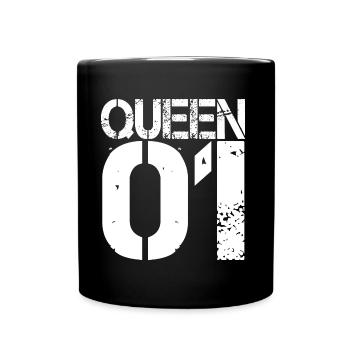 Roi reine un prince princesse famille groupe - Mug uni - noir - Devant