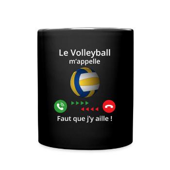 le volleyball m'appelle - Mug uni - noir - Devant