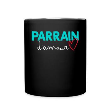 Mon Parrain Citation Tendre Pour parrain - Mug uni - noir - Devant