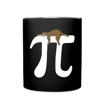 Math Paresseux Pi - Mug uni - noir - Devant