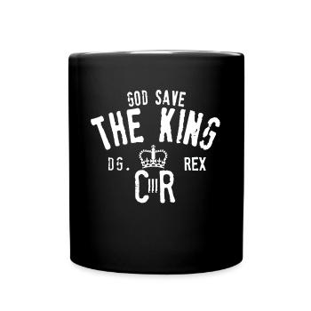 Gut Rette den König - Tasse einfarbig - Schwarz - Vorne