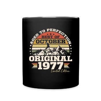 Octobre 1977 Cadeau d’anniversaire de naissance - Mug uni - noir - Devant