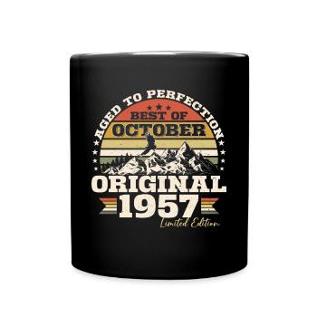 Octobre 1957 Cadeau d’anniversaire de naissance - Mug uni - noir - Devant