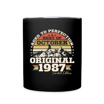 Octobre 1987 Cadeau d’anniversaire de naissance - Mug uni - noir - Devant