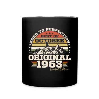 Octobre 1963 Cadeau d’anniversaire de naissance - Mug uni - noir - Devant